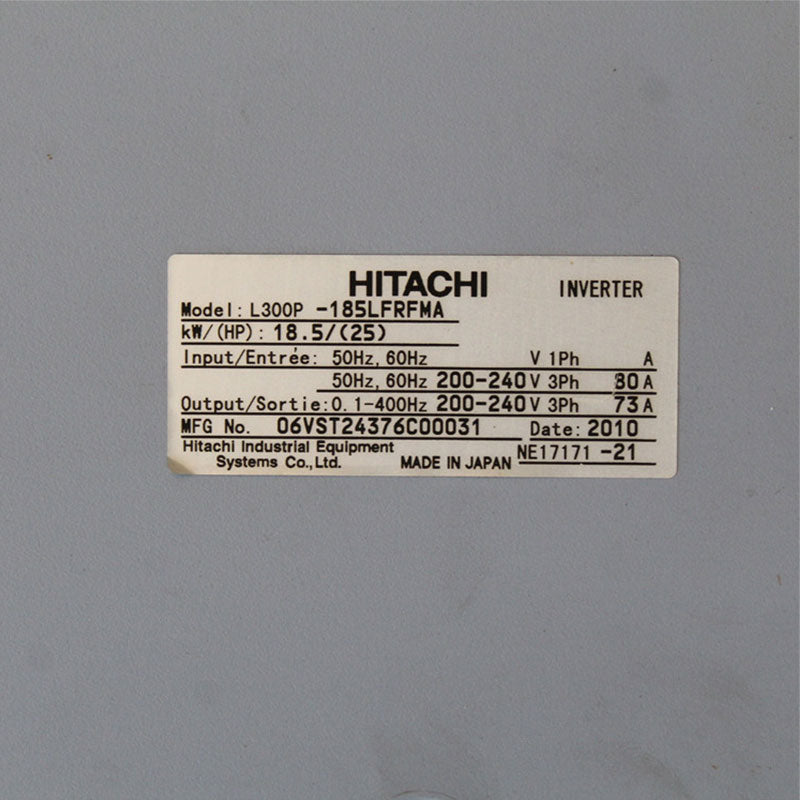 Hitachi L300P-185LFRFMA Engraving machine spindle Inverter