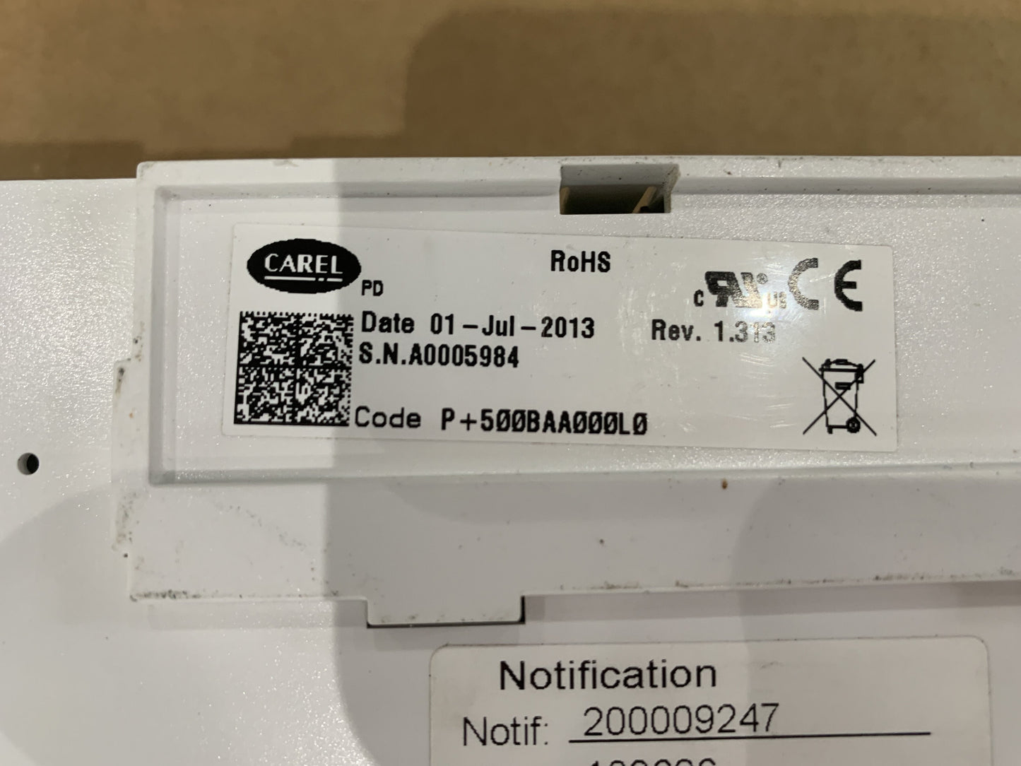 Carel P+500BAA000L0 Controller
