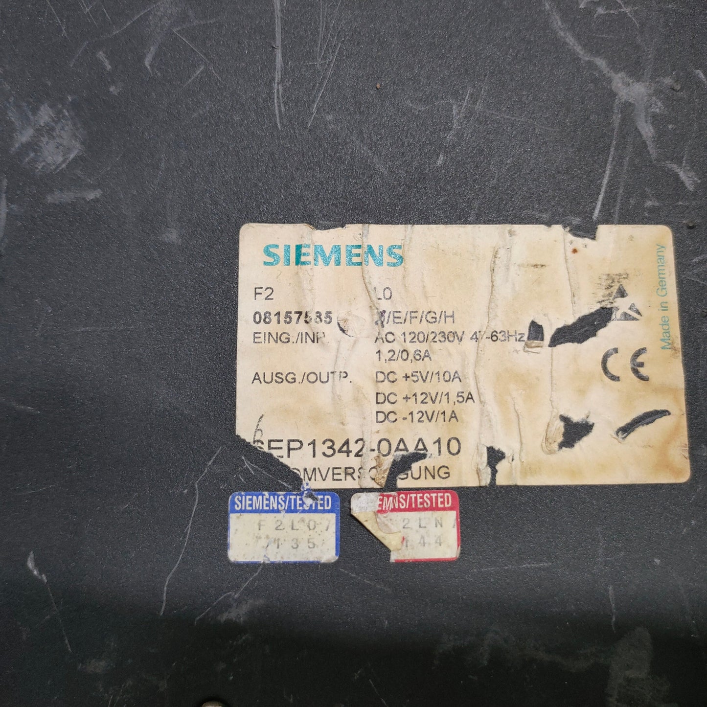 SIEMENS 6EP1342-0AA10 Power Supply