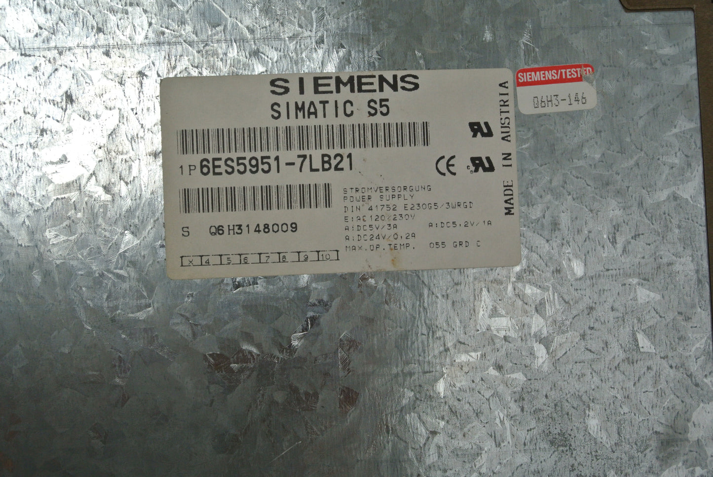 Siemens 6ES5951-7LB21 Power Supply Power Supply - Pulingma Automation