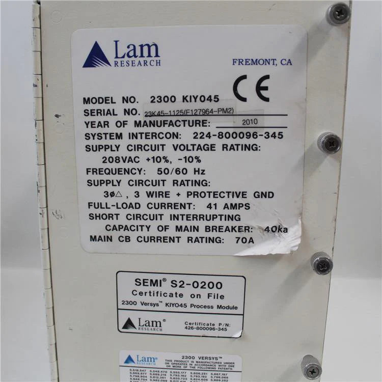 Lam Research 853-044013-007 2300 KIYO45 Semiconductor