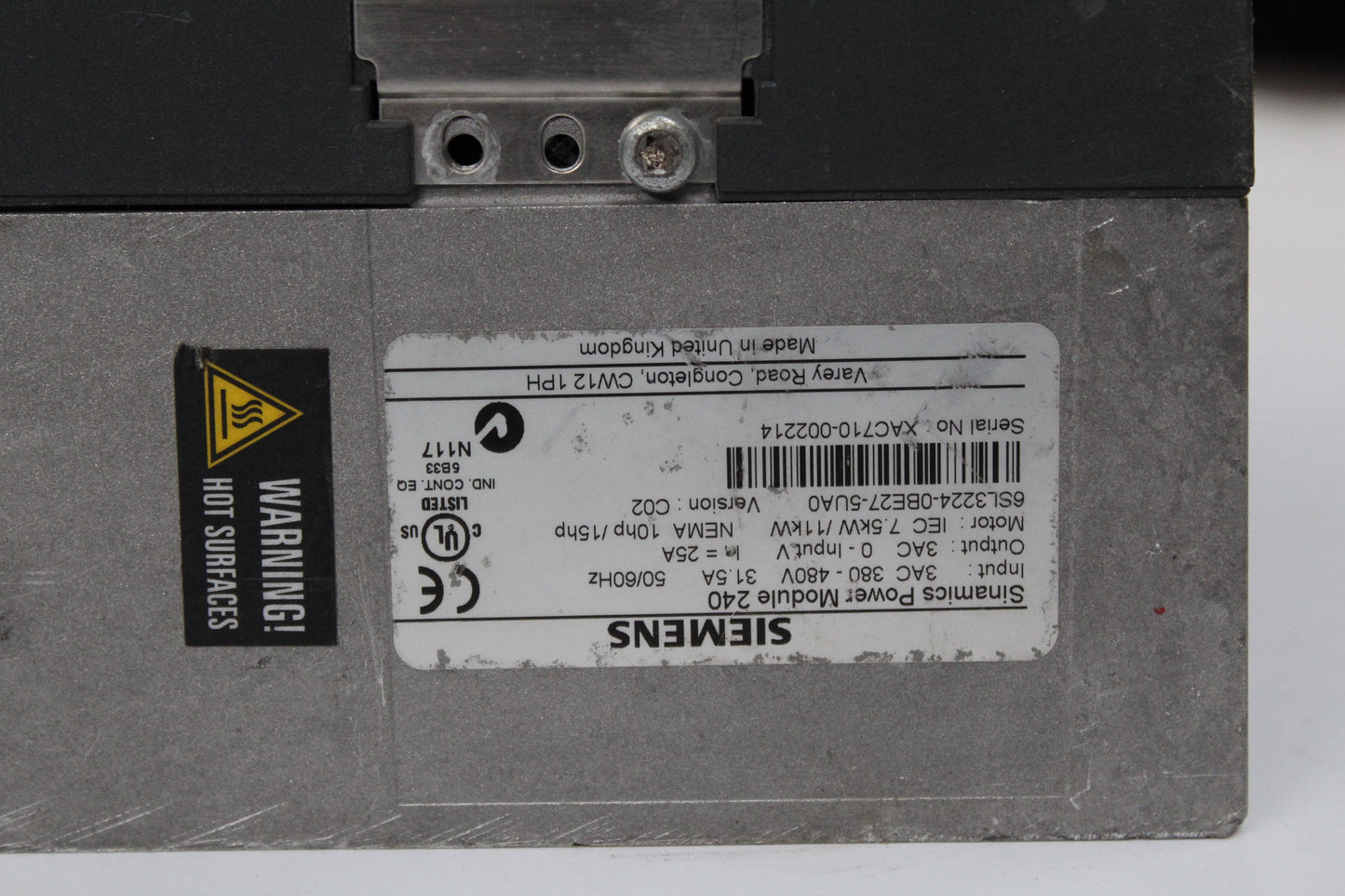 Siemens 6SL3224-0BE27-5UA0 Sinamics Power Module 240 - Pulingma Automation