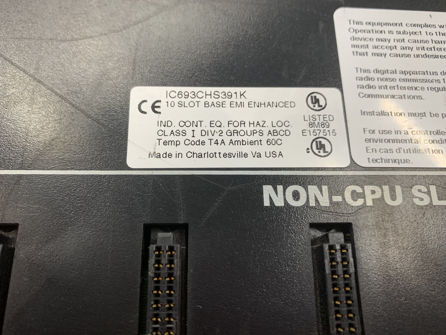 FANUC GE IC693CHS391K BASE
