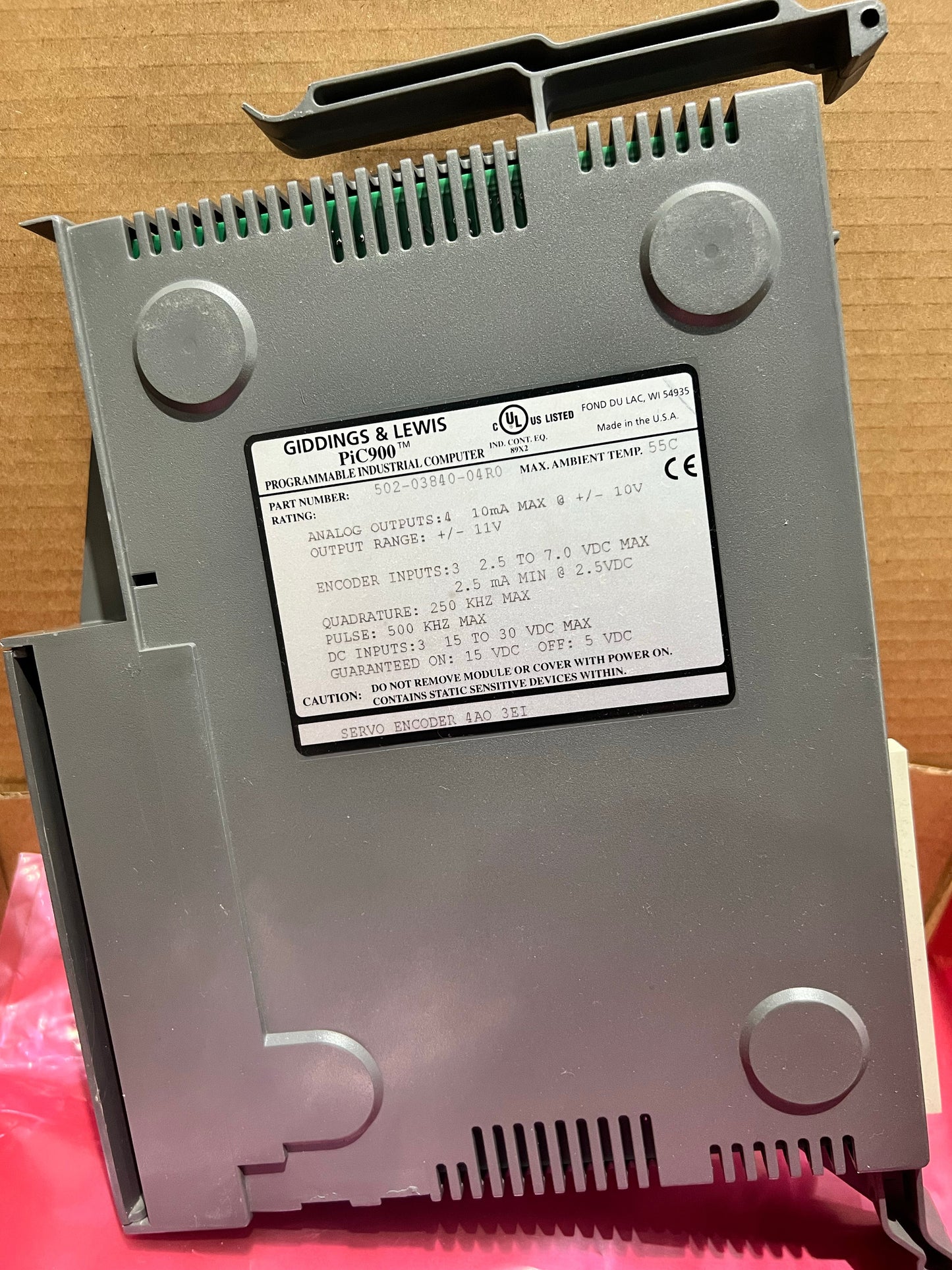 GIDDINGS & LEWIS PIC900 SERVO ENCODER MODULE 502-03840-04R0