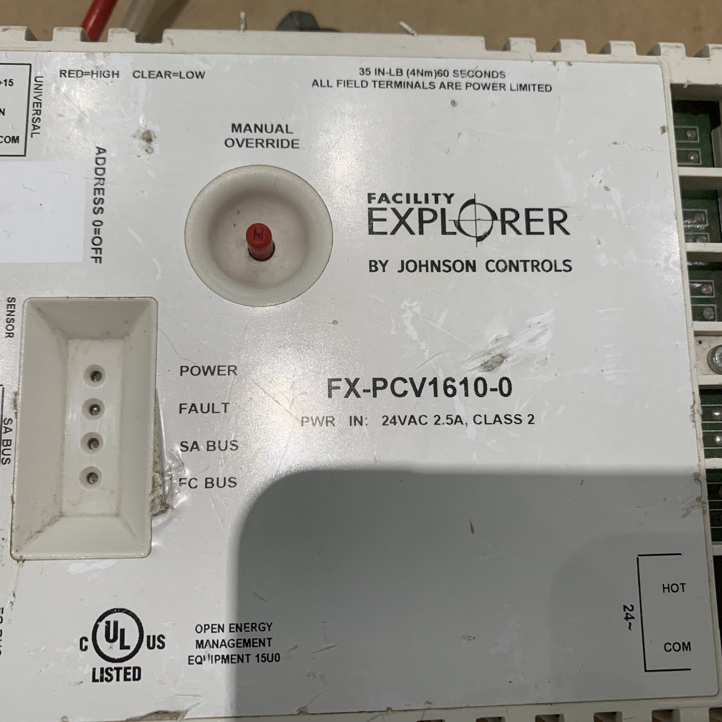 Johnson Controls FX-PCV1610-0 Variable Air Volume Controller