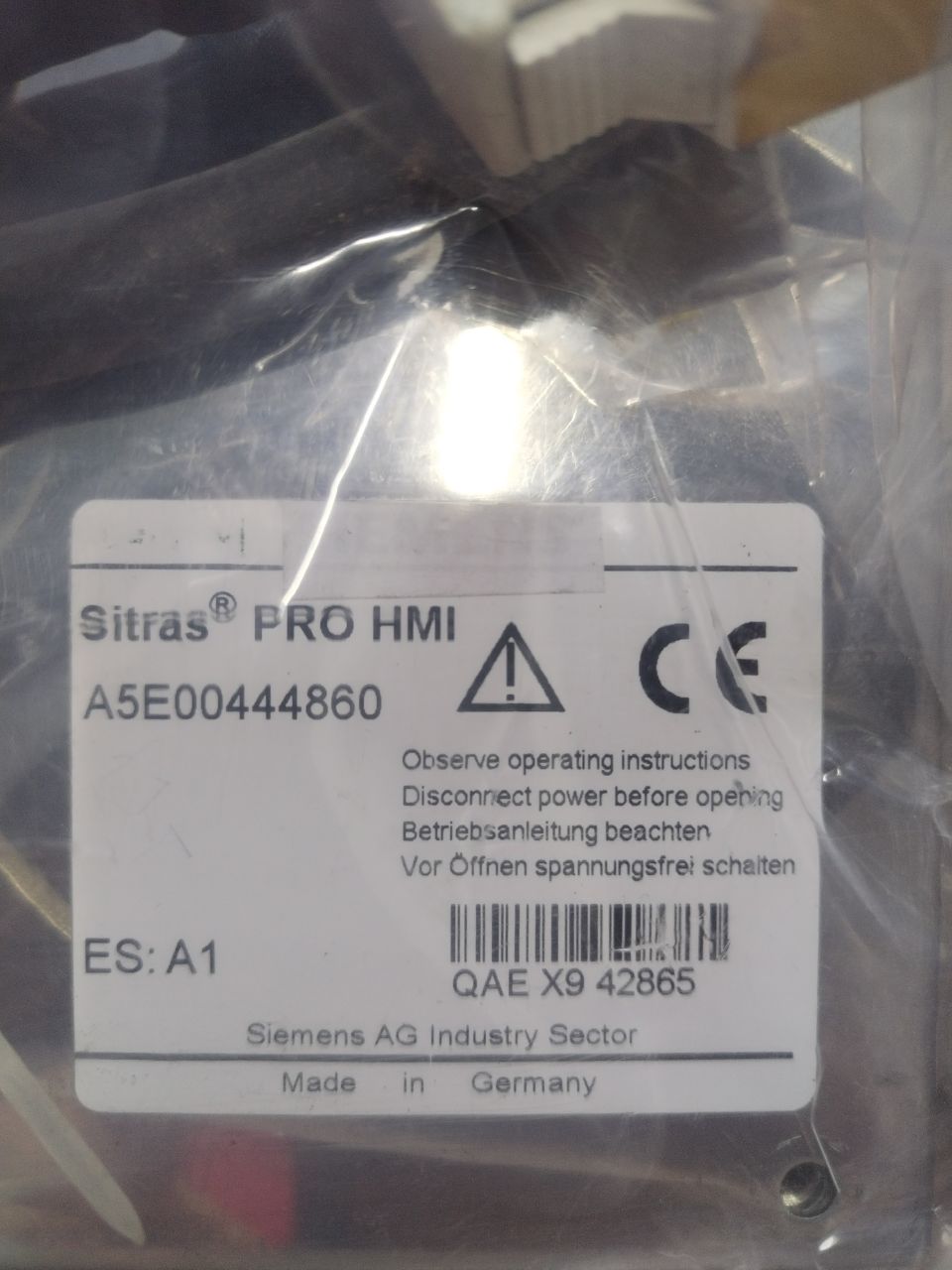 Siemens Panel A5E00444860 Sitras PRO HMI