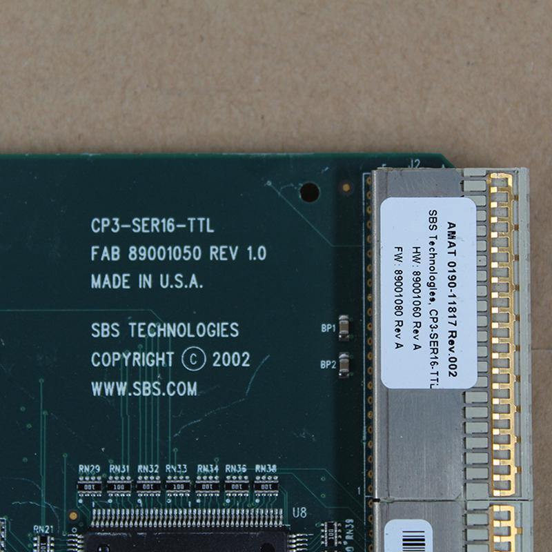 Applied Materials 0190-11817 CP3-SER16-TTL Semiconductor Board Card - Pulingma Automation