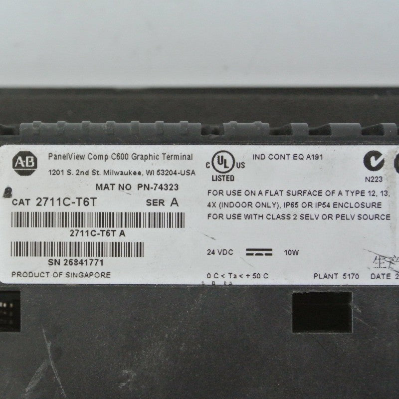 Allen Bradley 2711C-T6T PanelView C600 SER A