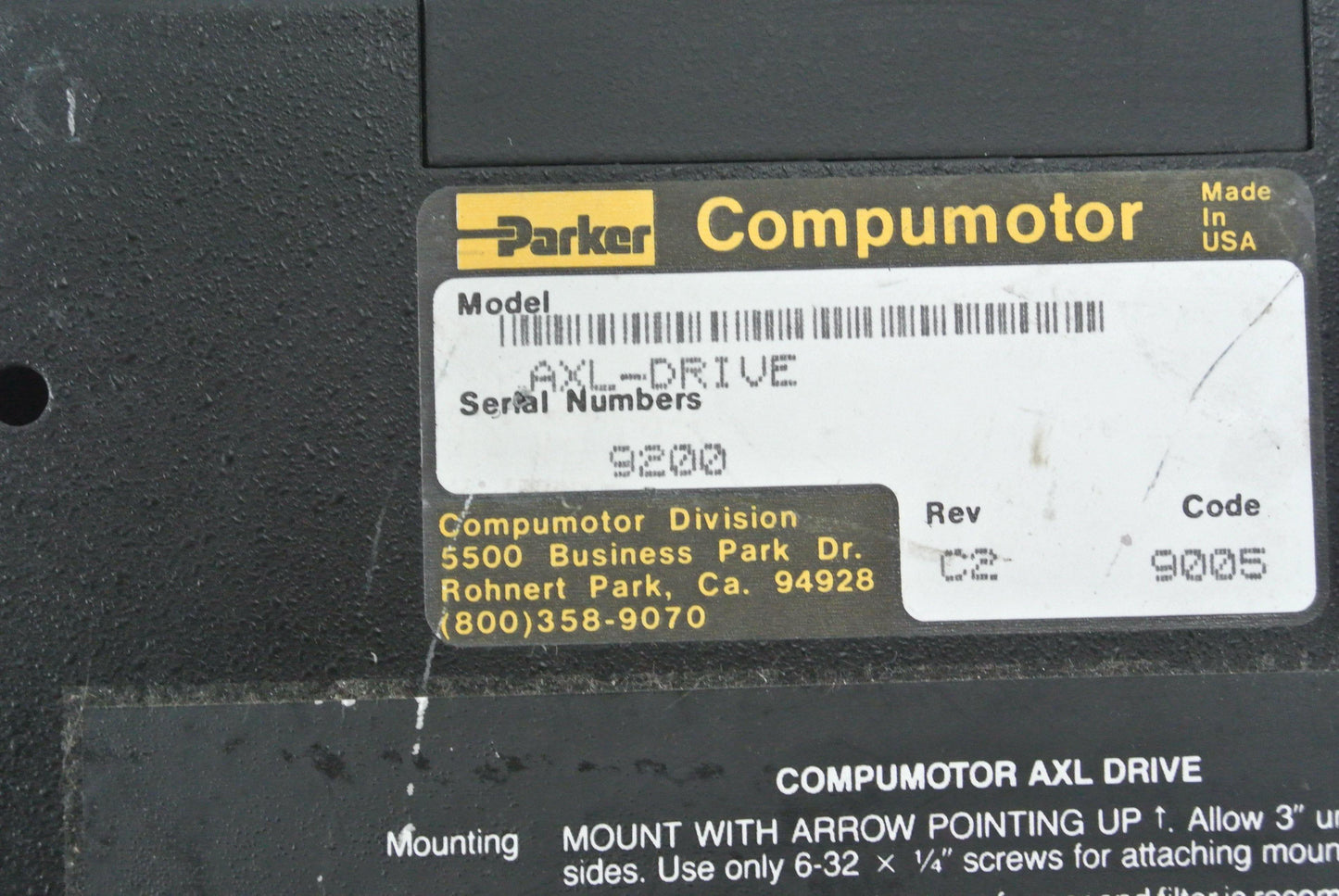 Parker AXL-DRIVE Servo Drive Rev C2 - Pulingma Automation