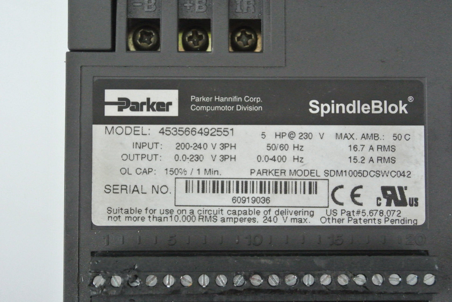 Parker 453566492551 Servo Controller Input 200-240V 3PH - Pulingma Automation