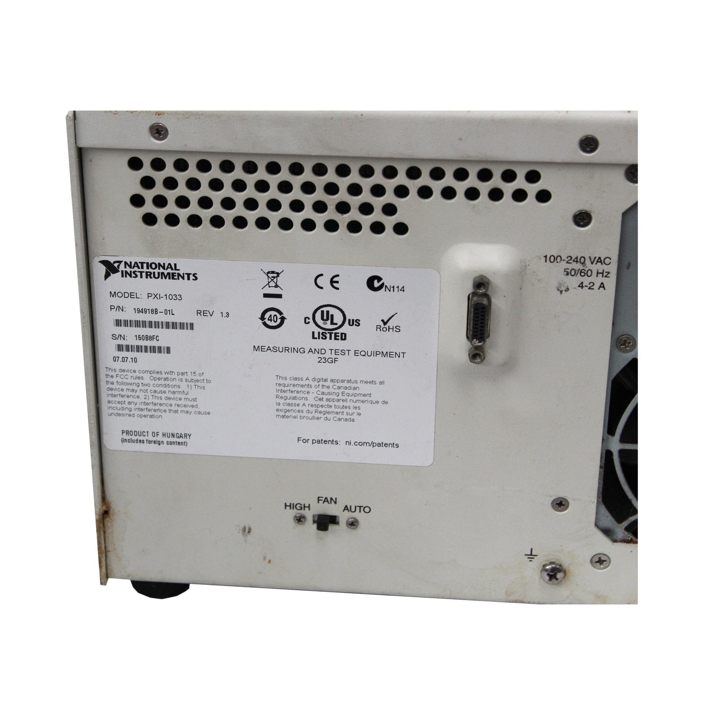 NEC Controller chassis PXI-1033 194918B-01L REV 1.3 Used In Good Condition - Pulingma Automation