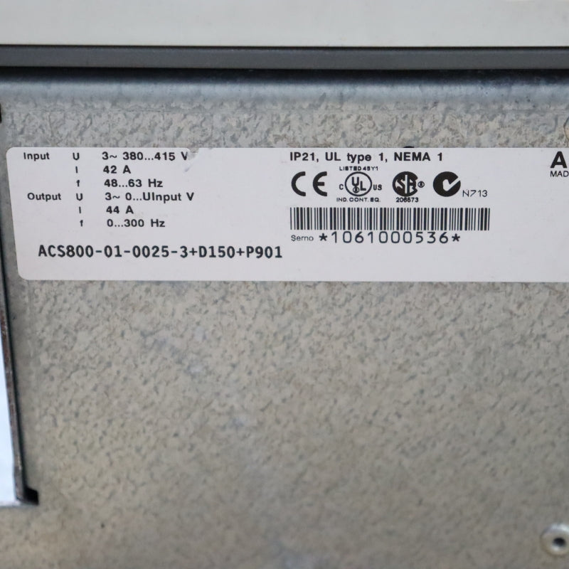 ABB ACS800-01-0025-3+D150+P901 Inverter