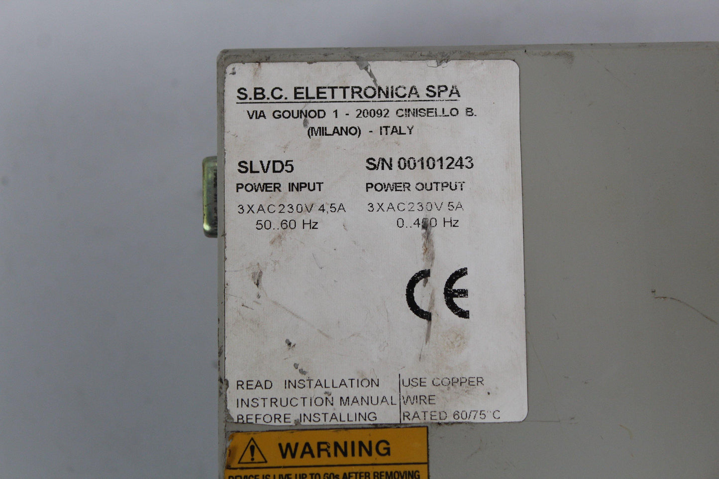 Parker SLVD5 Servo Drive Input 3x230VAC - Pulingma Automation