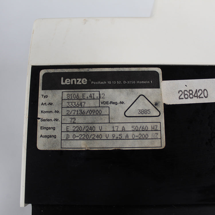 Lenze 8106E.4I.12 8100 Inverter Input 220/240 V - Pulingma Automation