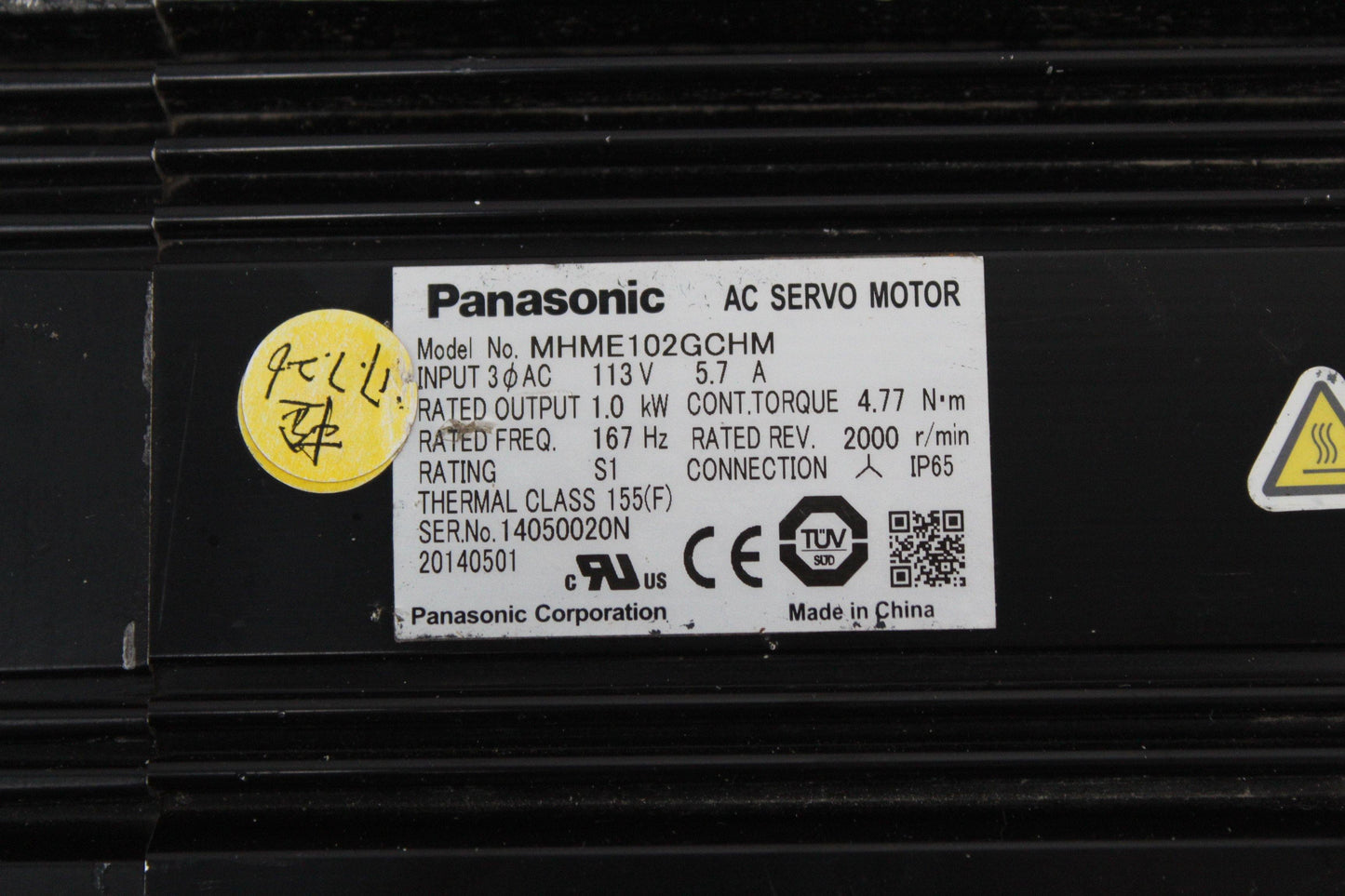 Panasonic MHME102GCHM AC Servo Motor Input 113V 1.0kW - Pulingma Automation