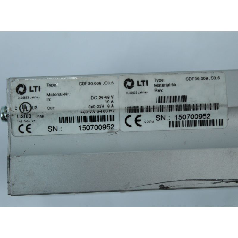 Lust CDF30.008.C3.6 Servo Drive Inpur DC 24-48V