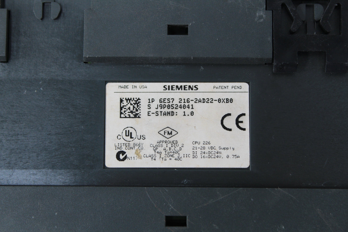 Siemens 6ES7216-2AD22-0XB0 SIMATIC S7-200 CPU226 Controller - Pulingma Automation