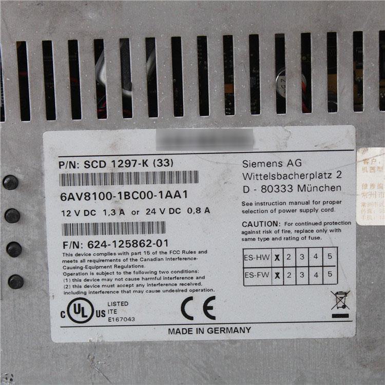 SIEMENS 6AV8100-1BC00-1AA1 SCD 1297-K(33)Touch Panel - Pulingma Automation