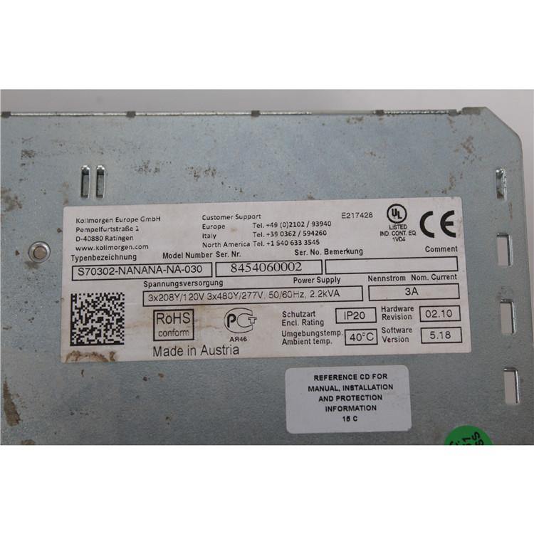 Kollmorgen S70302-NANANA-NA-030 Servo Driver - Pulingma Automation