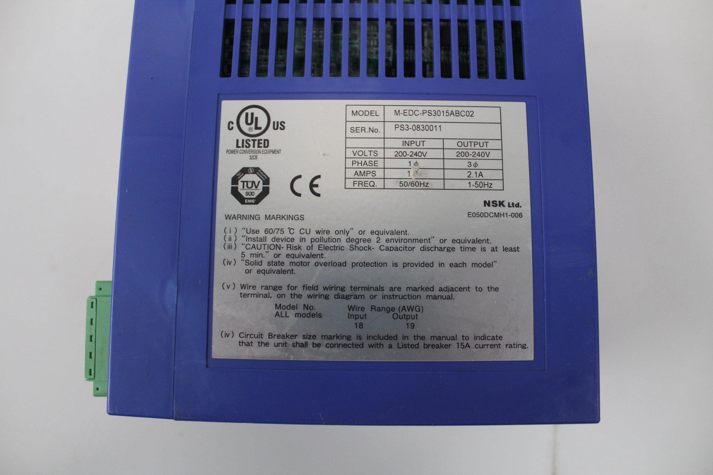 Used NSK Servo Driver M-EDC-PS3015ABC02 EDC-PS3015ABC02-A - Pulingma Automation