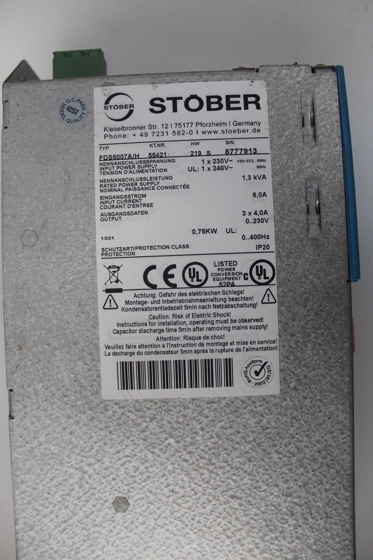 Used Stober Servo Drive FDS5007A/H - Pulingma Automation