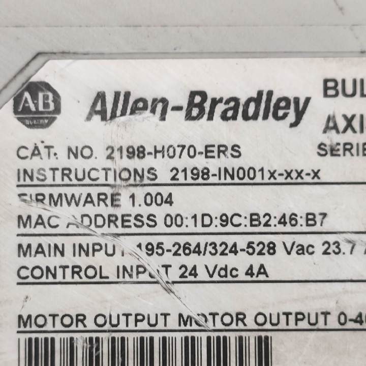 Allen Bradley 2198-H070-ERS Servo Drive