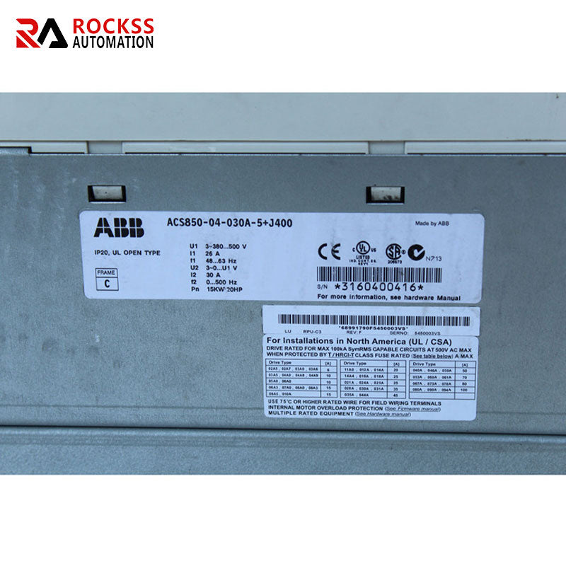 ABB ACS850-04-030A-5+J400 Inverter