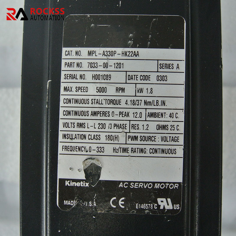 Allen Bradley MPL-A330P-HK22AA motor