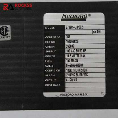 FOXBORO 873EC-JIPCGZ Electrochemical Analyzer