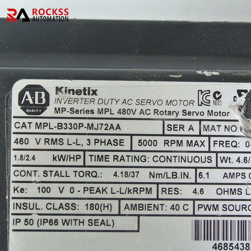 Allen Bradley MPL-B330P-MJ72AA motor