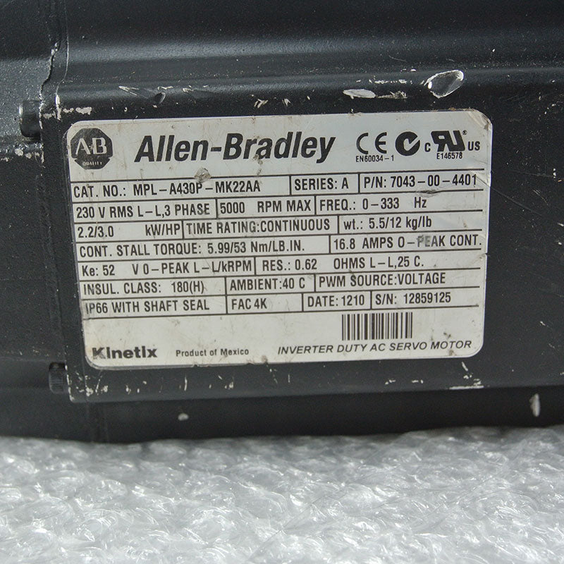 Allen Bradley MPL-A430P-MK22AA servo motor