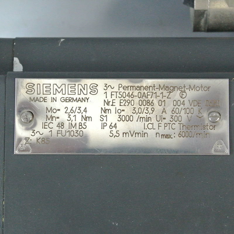 SIEMENS 1FT5046-0AF71-1-Z Servo Motor