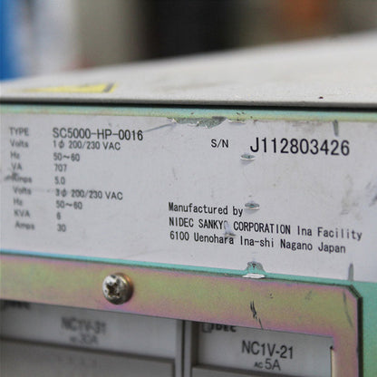 SANYO SC5000-HP-0016 control cabinet