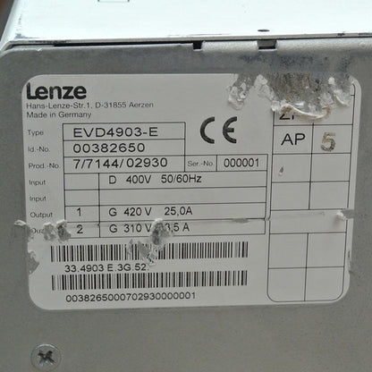 Lenze EVD4903-E DC speed regulator