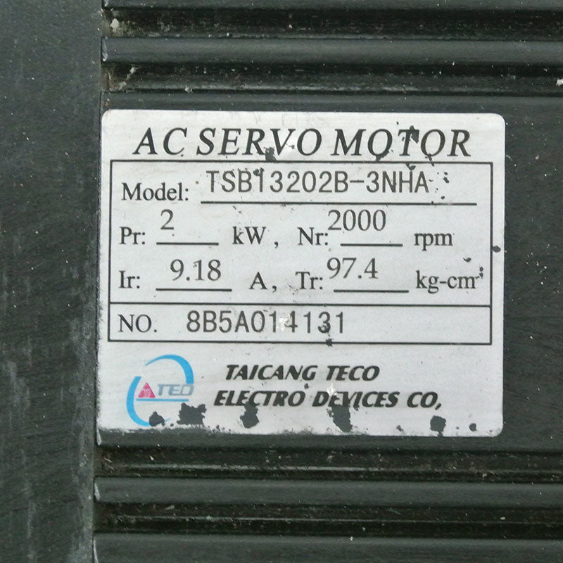 TECO TSB13202B-3NHA AC Servo Motor