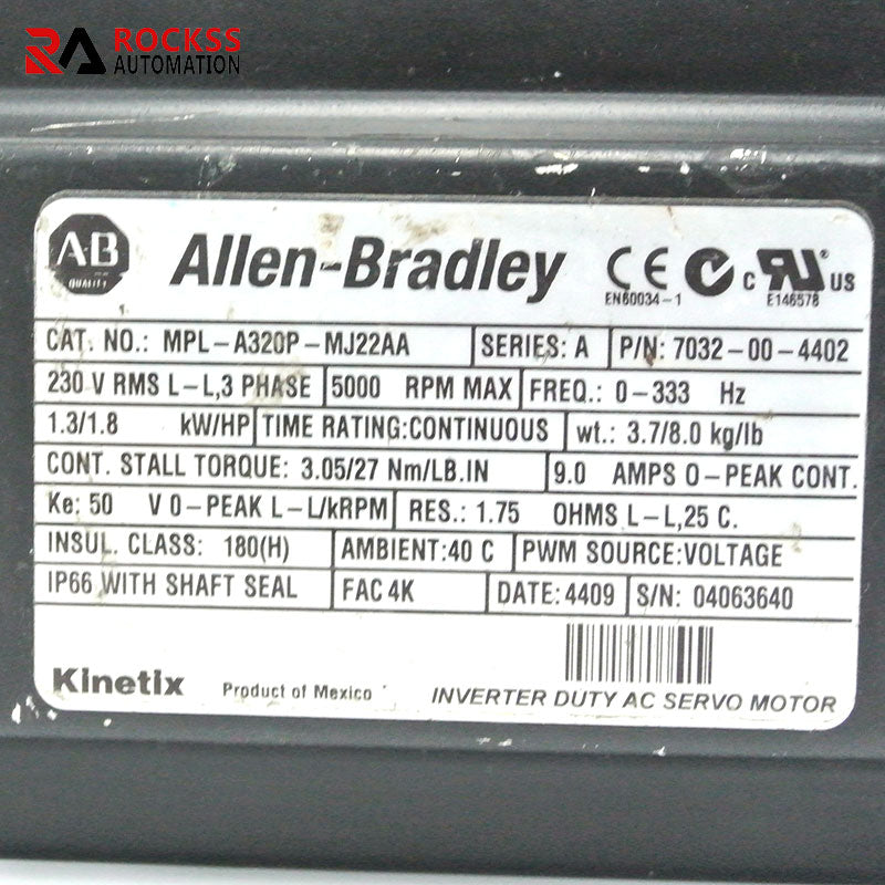 Allen Bradley MPL-A320P-MJ22AA motor