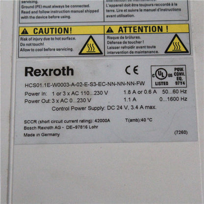Rexroth HCS01.1E-W0003-A-02-E-S3-EC Driver