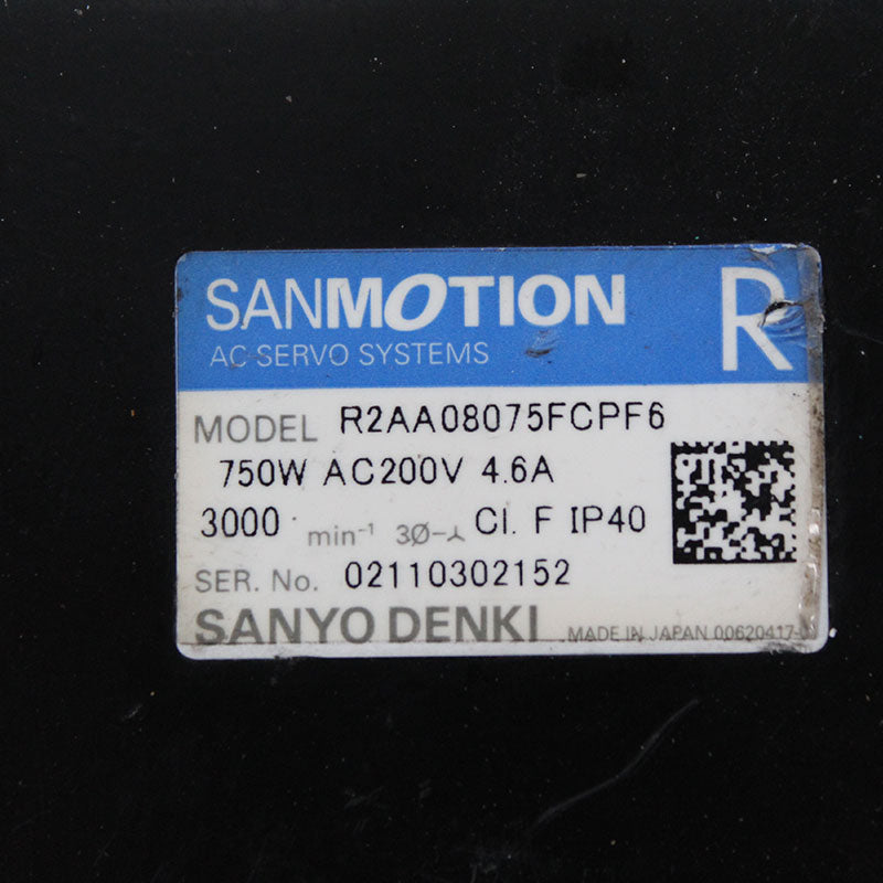 SANYO R2AA08075FXPF6 Servo Motor