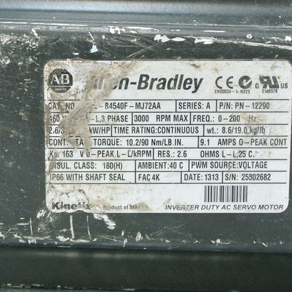 Allen Bradley MPL-B4540F-MJ72AA motor