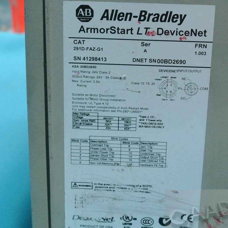 Allen Bradley 291D-FAZ-G1 Explosion proof Inverter