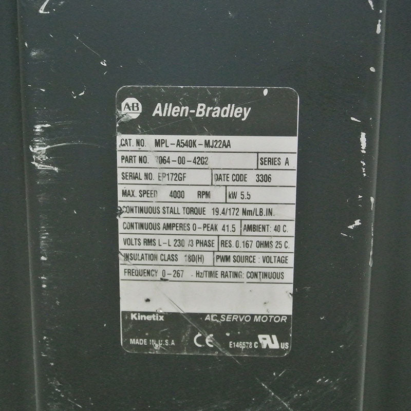 Allen Bradley MPL-A540K-MJ22AA (GAM-7117) servo motor