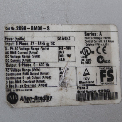 Allen Bradley 2099-BM06-S driver