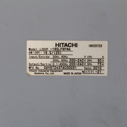 Hitachi L300P-185LFRFMA Engraving machine spindle Inverter