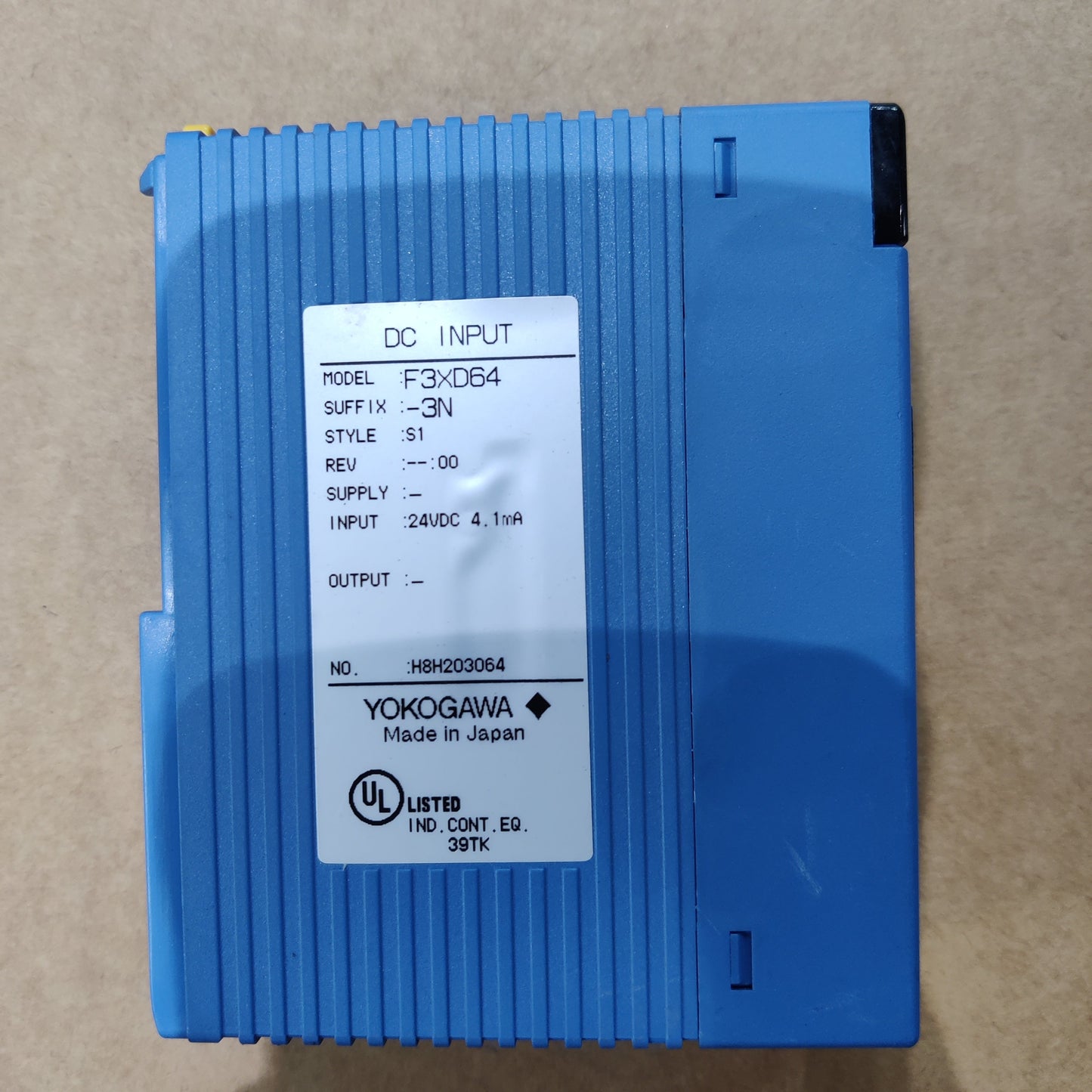 Yokogawa F3XD64-3N DC Input Module