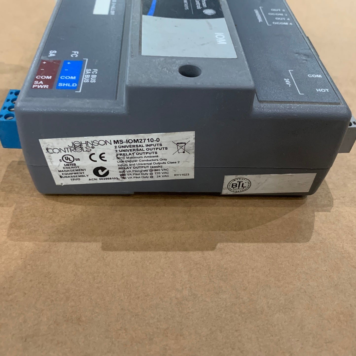 JOHNSON CONTROLS MS-IOM2710-0 PLC MODULE