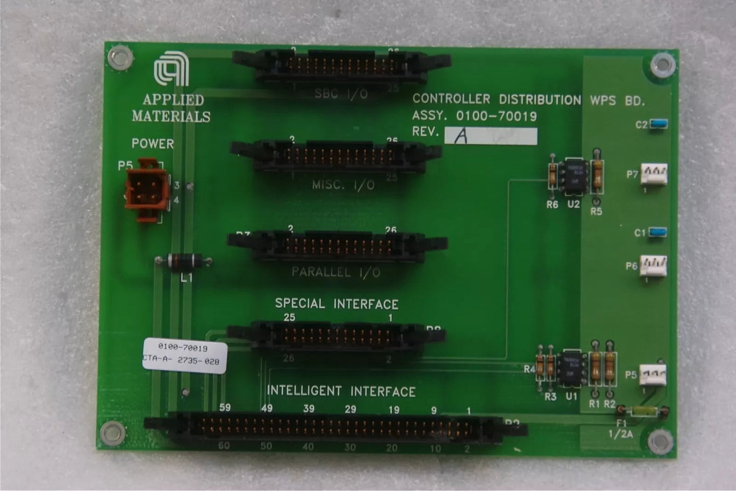 AMAT APPLIED MATERIALS 0100-70019 Controller Distribution WPS Board