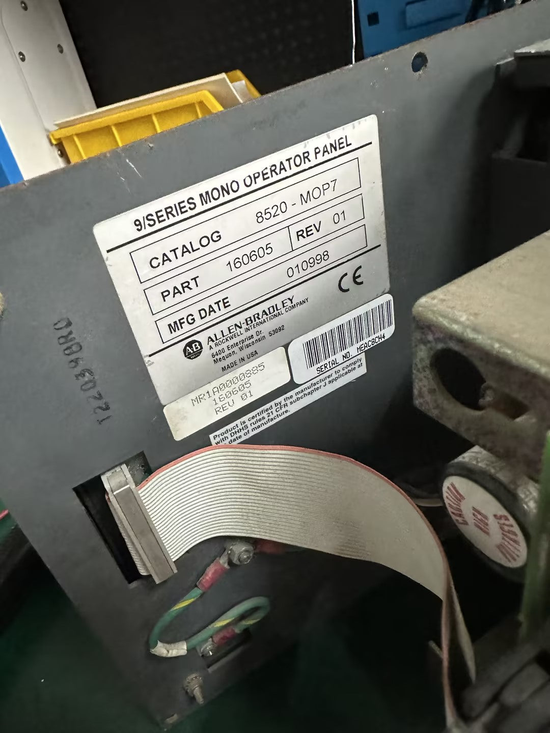 Allen Bradley 8520-MOP7 9/Series Mono Operater Pannel