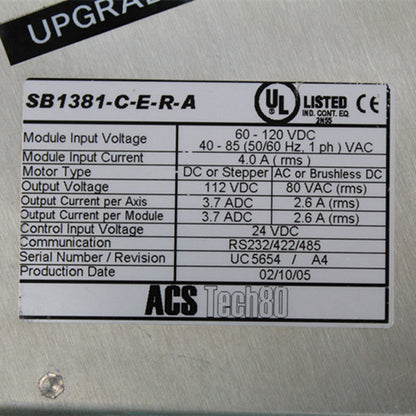 ACS SB1381-C-E-R-A Servo Driver