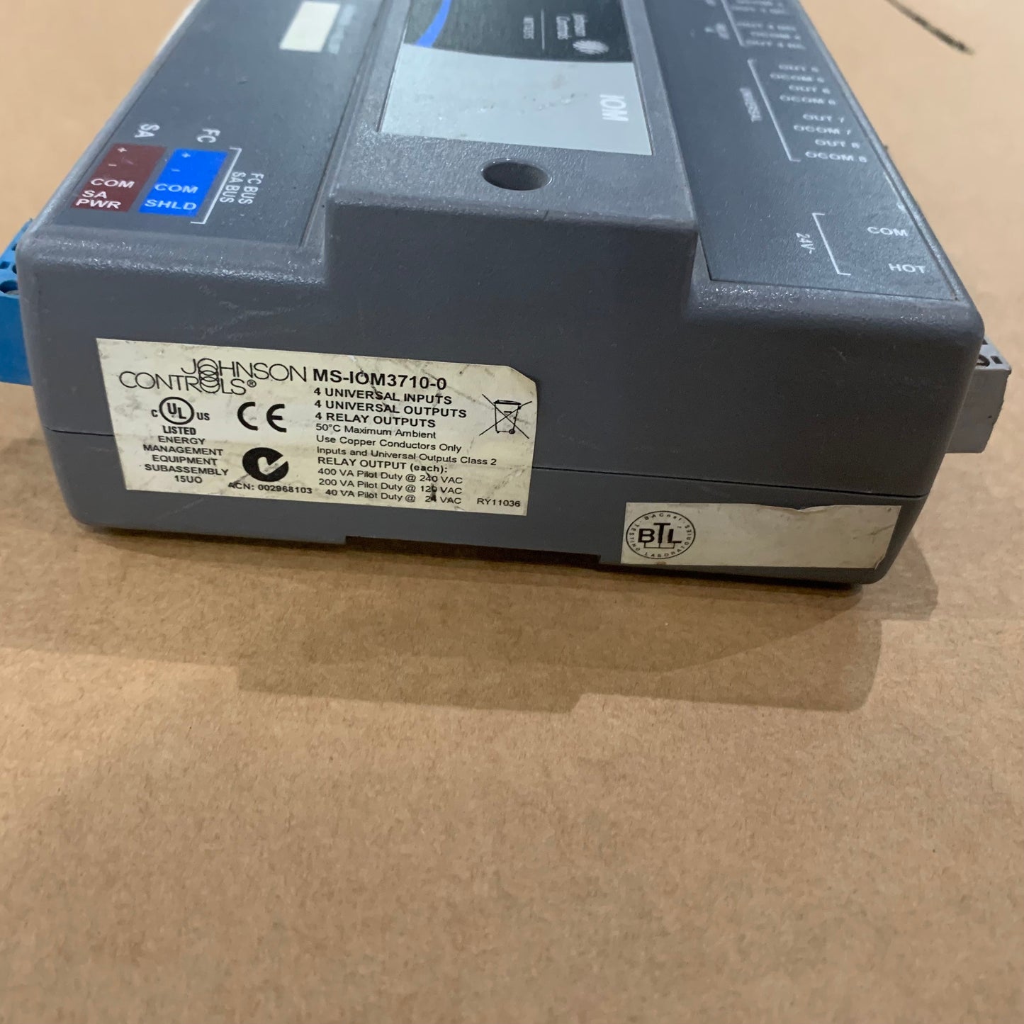 JOHNSON CONTROLS MS-IOM3710-0 PLC MODULE