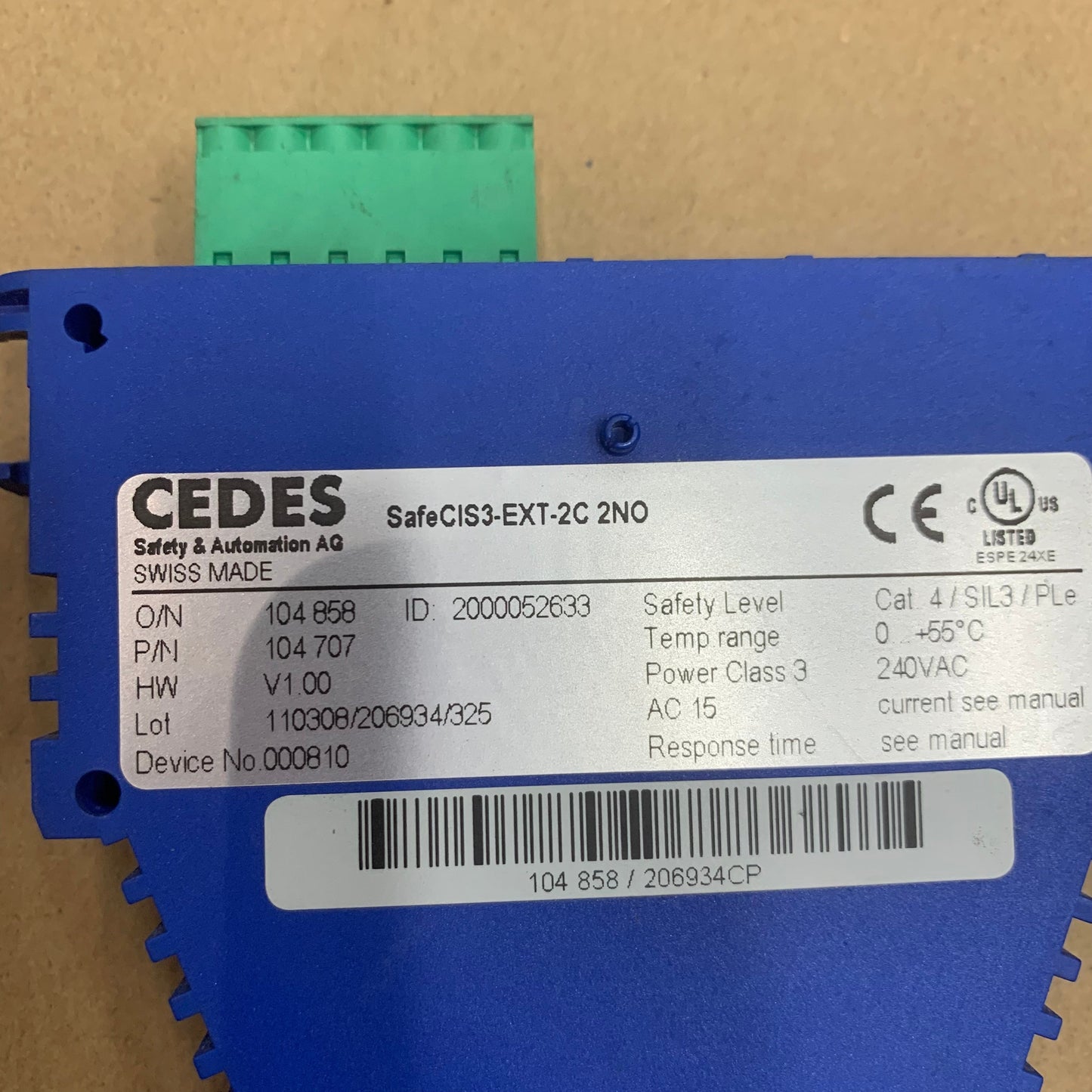 CEDES SafeCIS3-EXT-2C2NO Module